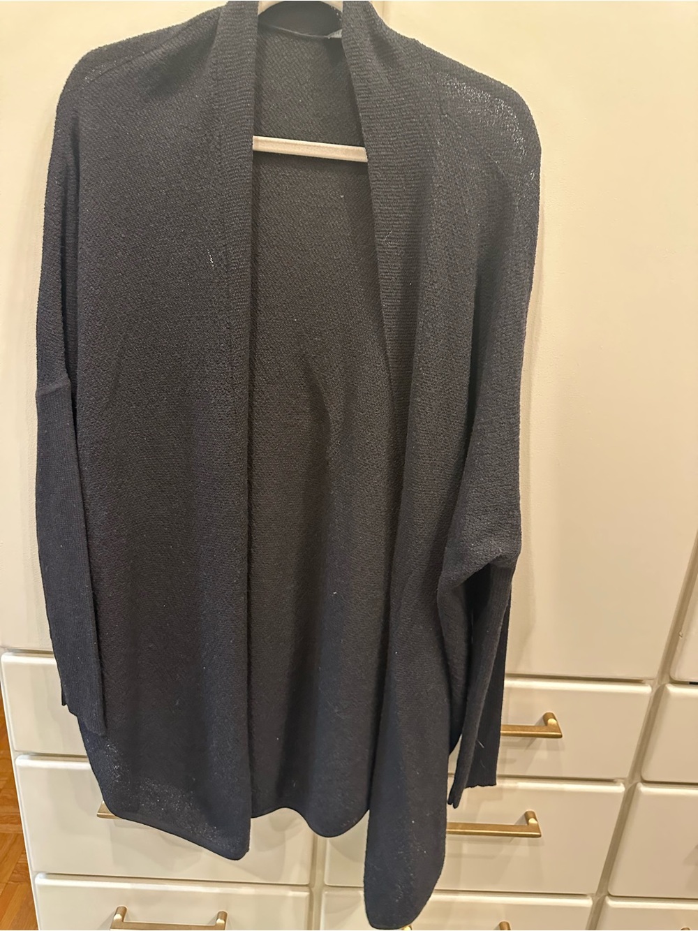 Eileen Fisher women’s Open-Front Cardigan in black